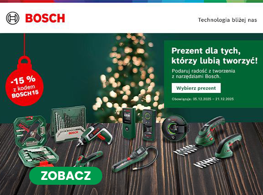 Pomysły na prezent od Bosch z kodem 15% taniej!