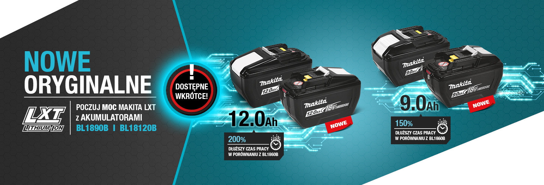 Makita BL1890B i Makita BL18120B