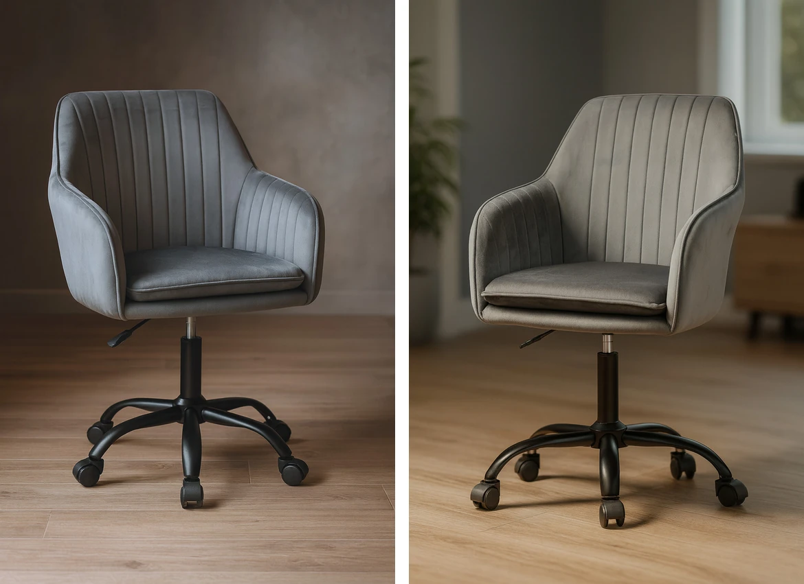 Welurowy fotel obrotowy SIENA