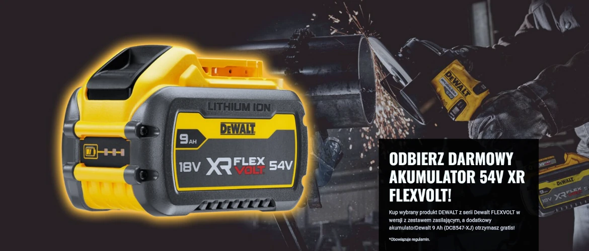 Odbierz akumulator Dewalt 9Ah DCB547-XJ gratis!