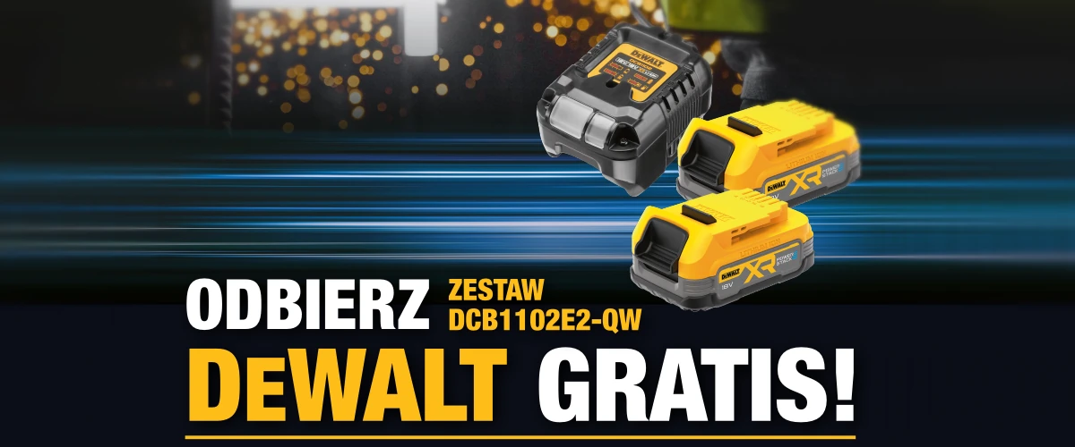 Odbierz zestaw zasilający Dewalt DCB1102E2 gratis!