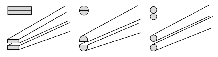 Rodzaje szczęk w szczypcach chwytających
