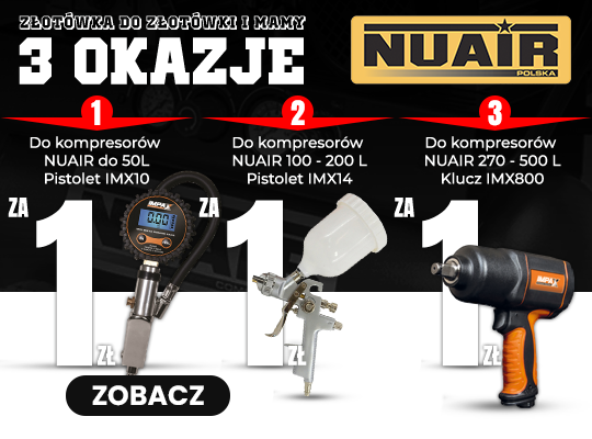 Pistolet do pompowania lub wąż od NUAIR za 1 zł!