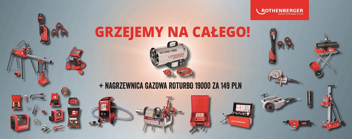 Nagrzewnica ROTHENBERGER ROTURBO 19000 do wybranych produktów za 149 zł!