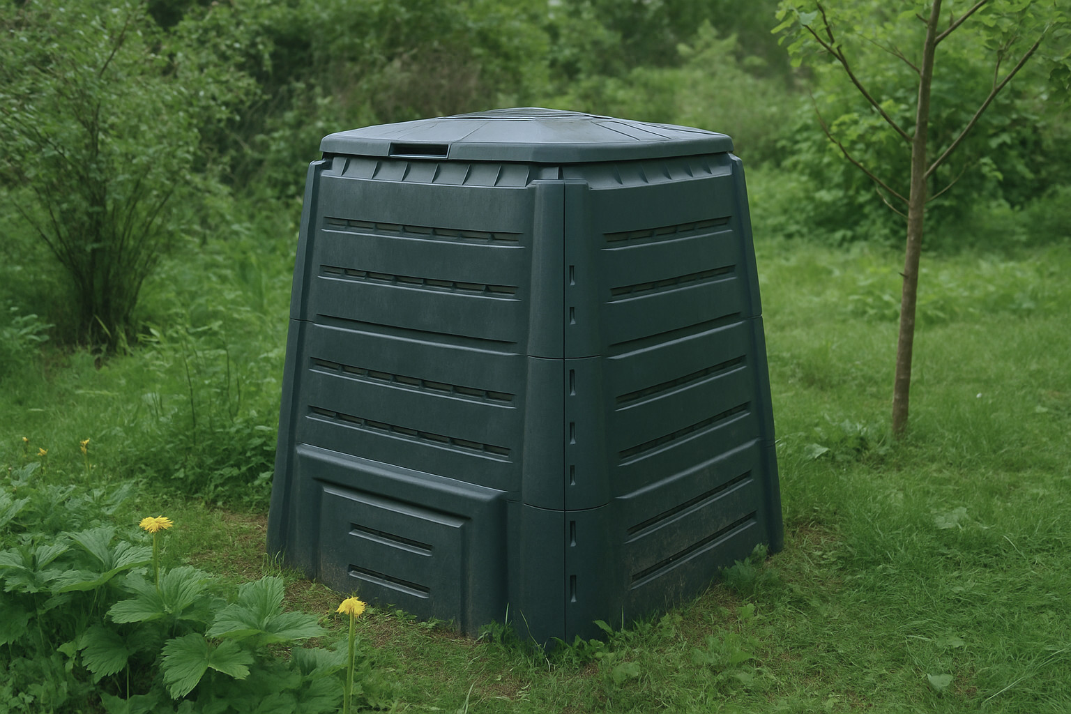 Jak zrobić kompostownik? - zdjęcie kompostownika z tworzywa