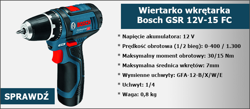 Bosch GSR 12V 15 FC w Domitech Bydgoszcz - Sklep i Serwis