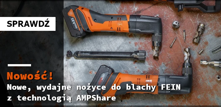 Nowe nozyce do blachy Fein z technologią AMPShare