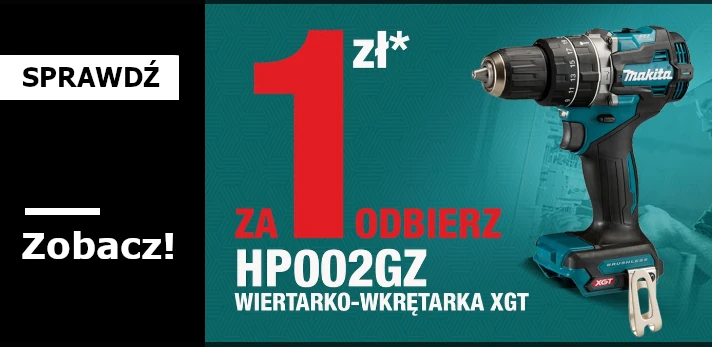 Wkrętarka Makita z serii XGT za 1 zł!