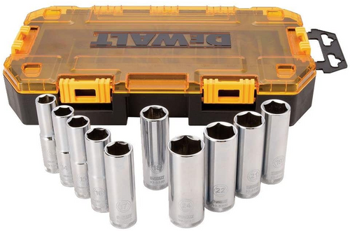 Zestaw głębokich nasadek 10 el. 1/2 DeWALT DWMT73815-0