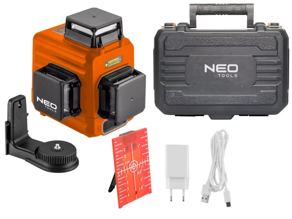 Laser krzyżowy NEO Tools 75-104 z czerwoną wiązką 