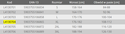 Bezrękawnik pikowany XL Lahti PRO L4130704 czarno-szara
