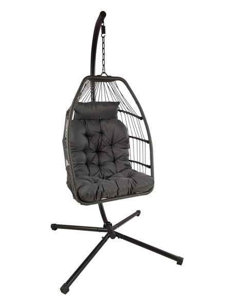 Fotel wiszący Belivio FLORES grafitowy