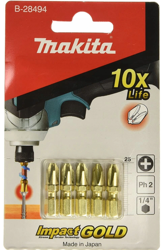 Zestaw 5 szt. bitów PH2 Impact Gold B-28494 Makita