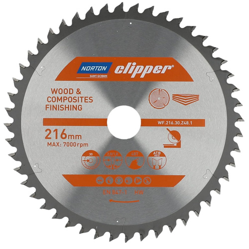 Tarcza do cięcia drewna TCT 216x2.8mm NORTON 70184608099