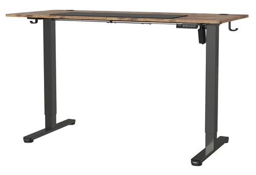 Biurko elektryczne 140x60 cm Zyonix FLUX Black Rustical Oak