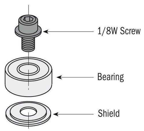 Łożysko D=19 d=12,7 T=4 CMT 791.011.00