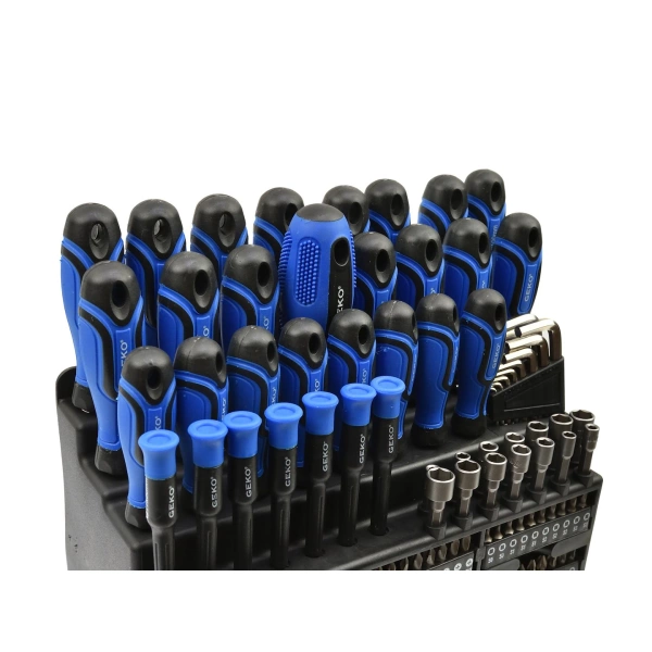 Zestaw wkrętaków, bitów i nasadek Geko G32007