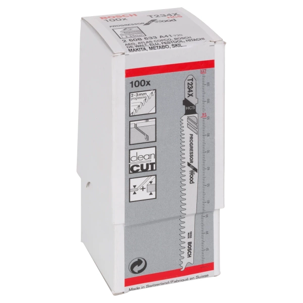 Brzeszczot do wyrzynarek T 234 X Bosch (2608633A41) 100 szt. 