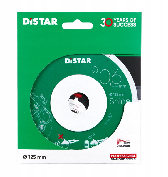 Tarcza diamentowa 1A1R 125x0,6x6x22,23mm Distar Shine 11127457030