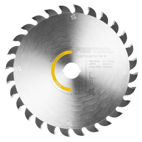 Tarcza do cięcia drewna Festool Wood Universal 168 x 20 x 1,8 28Z 205764