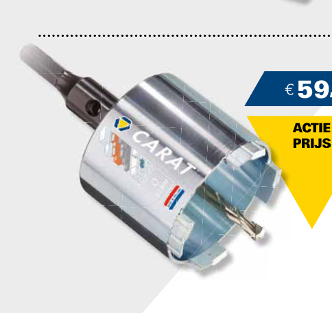 Koronka diamentowa 82 mm z mocowaniem sześciokątnym oraz SDS, wraz z wiertłem centrującym 8 mm CARAT HTS82604PA17