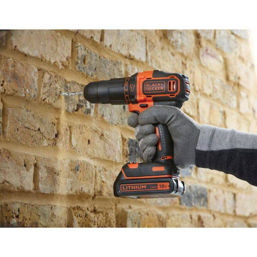 Wiertarko-wkrętarka z udarem Li-Ion 18V Black Decker (BDCHD18-QW)