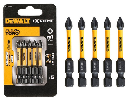 Zestaw 5 szt. bitów PH1 57 mm Dewalt DT7997T-QZ