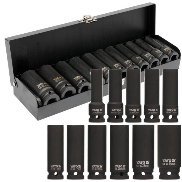 Zestaw 11 szt. nasadek udarowych 1/2" Yato YT-1054