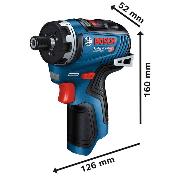 Wiertarko wkrętarka Bosch GSR 12V-35 HX + 2x3.0Ah + ładowarka + walizka