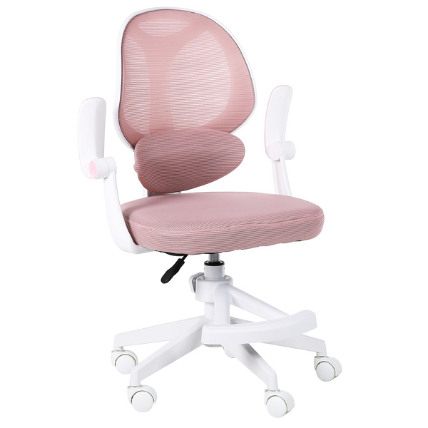 Fotel obrotowy Belivio VIVO różowy WER89084-outlet