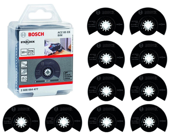 Zestaw 10 szt. brzeszczotów do tworzywa sztucznego i drewna z gwoździami Starlock Bosch ACZ 85 EB 2608664477