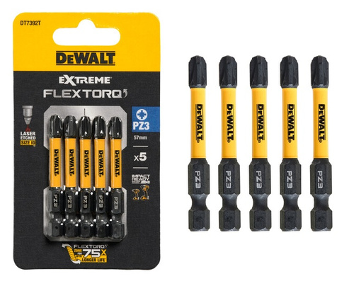 Zestaw 5-szt. bitów PZ3 57 mm Dewalt DT7392T-QZ