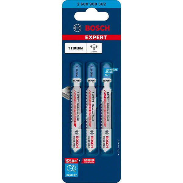 Brzeszczot do wyrzynarek Bosch EXPERT Stainless Steel T 118 EHM 3szt.