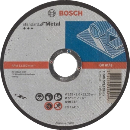 Tarcza tnąca do cięcia metalu, korundowa 125 mm Bosch 2608603165