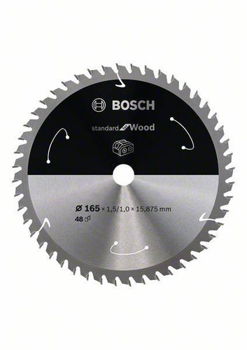 Tarcza do piły tarczowej bezprzewodowej Standard for Wood 165 × 1,5 / 1 × 15,875 T48 Bosch 2608837683