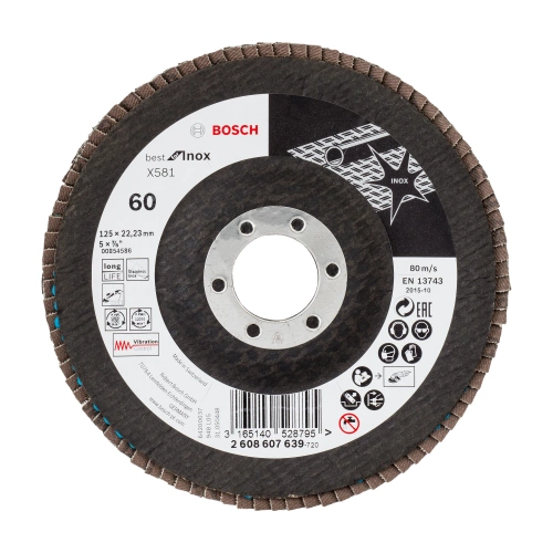 Tarcza listkowa do stali nierdzewnej X581 125x22,23 P60 Bosch 2608607639