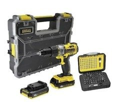 Zestaw Stanley Fatmax FMCK625D2A Wiertarko-wkrętarka z udarem FMC625 + Zestaw bitów 61 szt. + Organizer