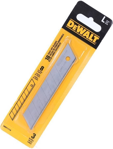 Ostrza łamane 18mm hartowane 3 szt. DWHT11719-0 DeWALT