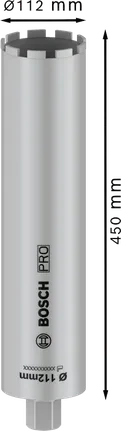 Korona diamentowa 112x450mm Bosch 2608601798