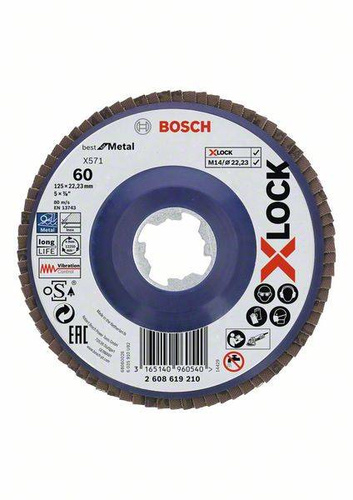Tarcza listkowa X571 Best for Metal X-LOCK, wersja prosta 125x22,23x60 Bosch 2608619210