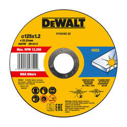 Tarcza do cięcia stali nierdzewnej DeWalt 125 mm DT42340Z-QZ