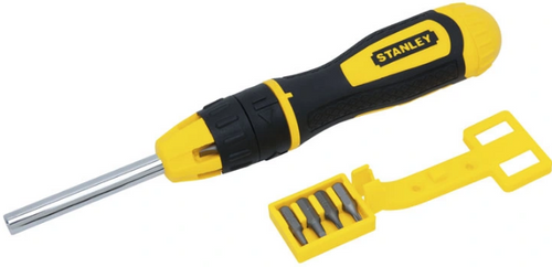 Wkrętak Multi-Bit z grzechotką i 10-cioma wymiennymi końcówkami Stanley 0-68-010