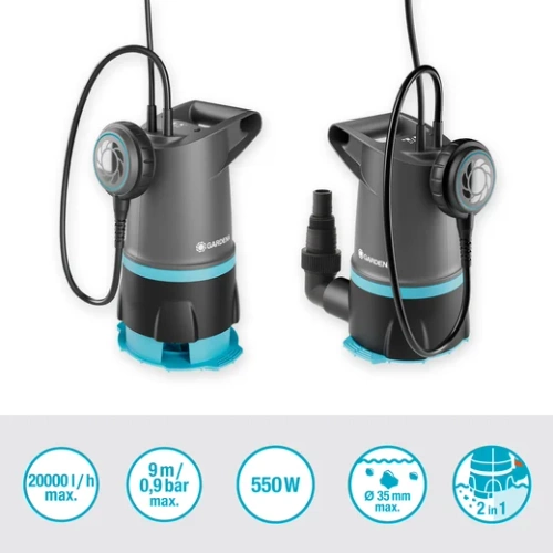 Pompa zanurzeniowa 2 w 1 do wody czystej/ brudnej Gardena 20000 BASIC 09018-47