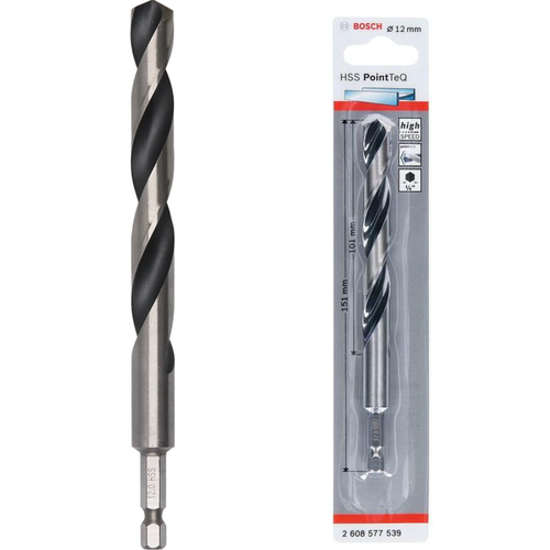 Wiertło do metalu Bosch HSS PointTeQ 12 x 101 mm 2608577539