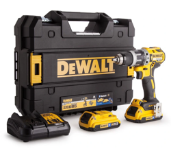 Akumulatorowa wiertarko-wkrętarka DCD797D2B DeWalt + 2 x akumulator + ładowarka + walizka