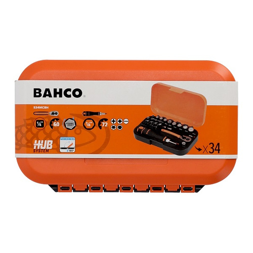 Zestaw kluczy nasadowych i bitów Bahco S34MC8H