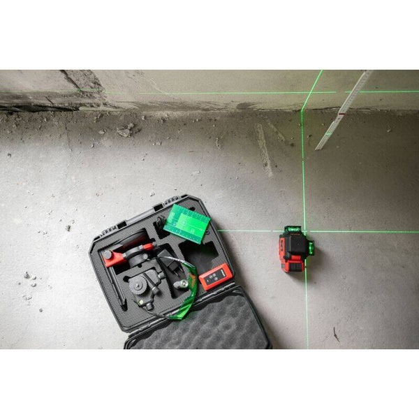 Laser wieloliniowy PRO AQ3DG zielona wiązka Zestaw PLUS PRO