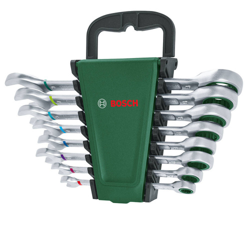 Zestaw kluczy płasko-oczkowych z grzechotką Bosch 1600A027PS 8 szt.