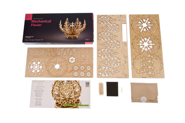 Mechaniczny kwiat - pozytywka UGEARS 70019