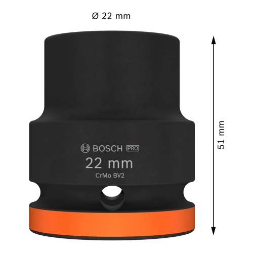 Nasadka udarowa 3/4" Bosch 2608003059 rozmiar 22 mm